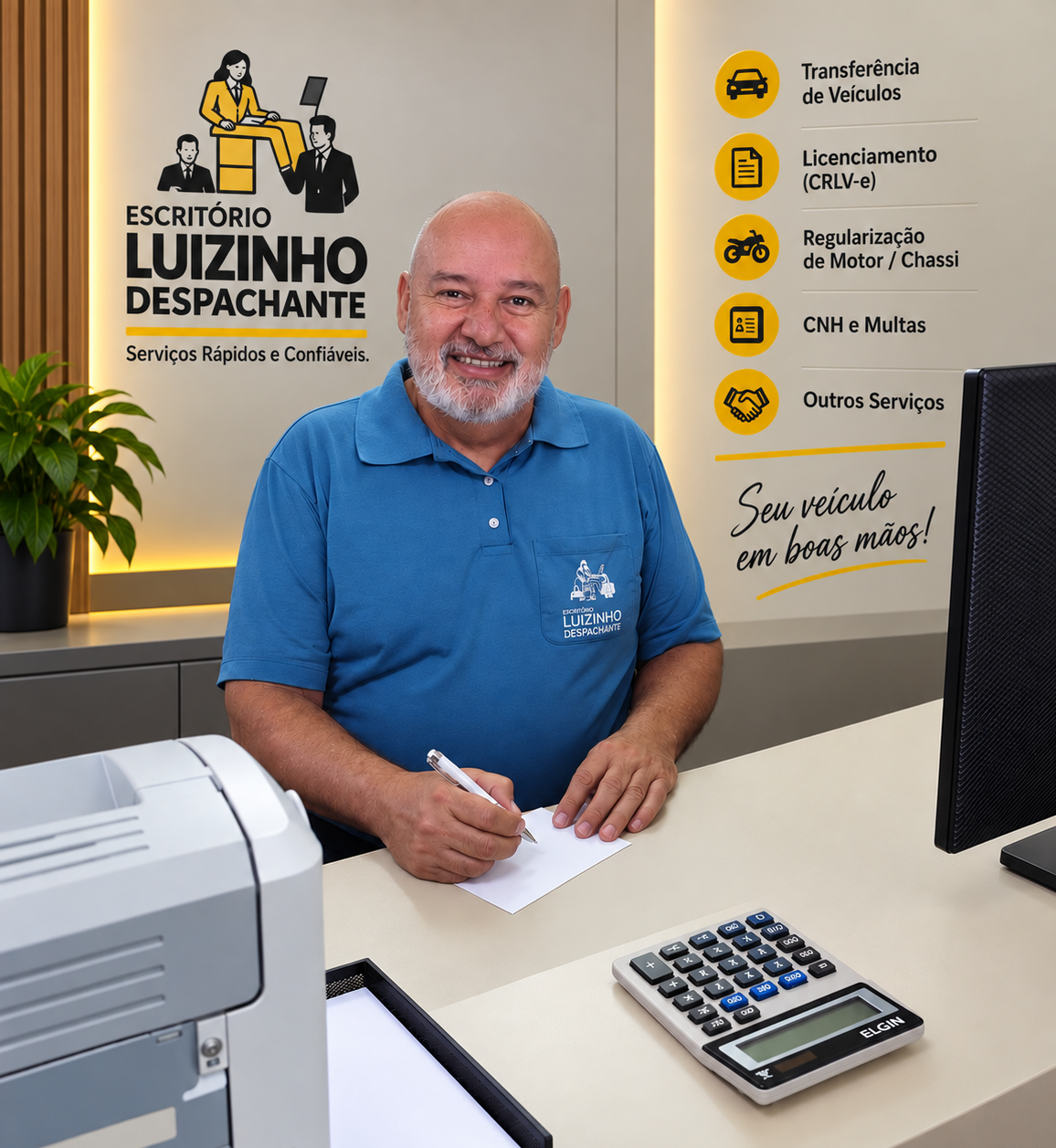 Luizinho, fundador do Escritório Luizinho Despachante